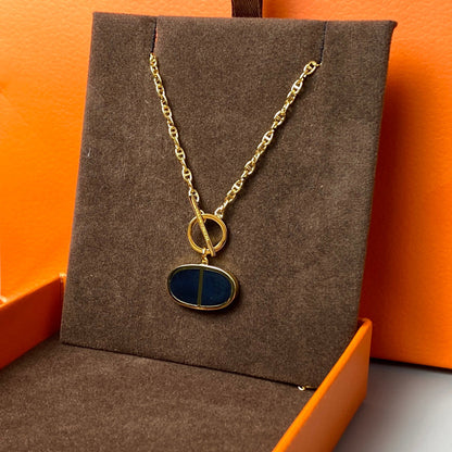 [Royal Jewelry]CHAINE VERSO BLACK CERAMIC NECKLACE