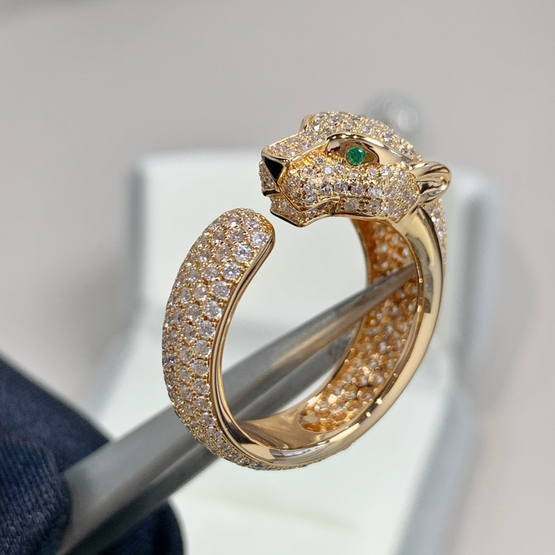 [Royal Jewelry]PANTHERE PINK GOLD DIAMOND RING