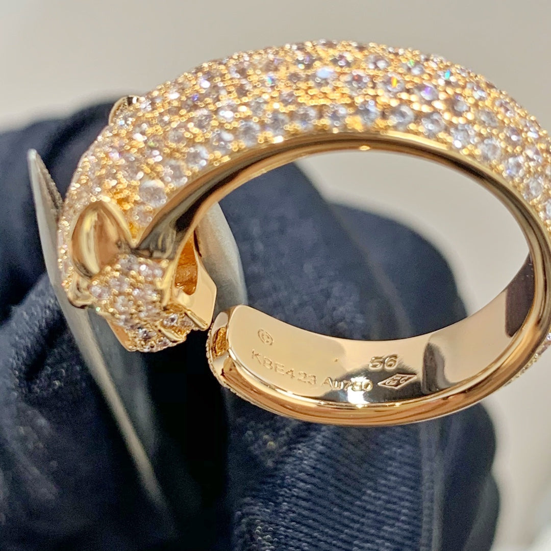[Royal Jewelry]PANTHERE PINK GOLD DIAMOND RING