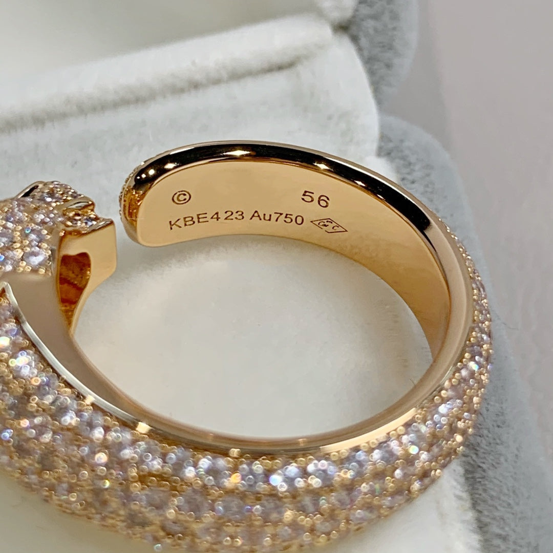[Royal Jewelry]PANTHERE PINK GOLD DIAMOND RING