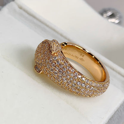 [Royal Jewelry]PANTHERE PINK GOLD DIAMOND RING