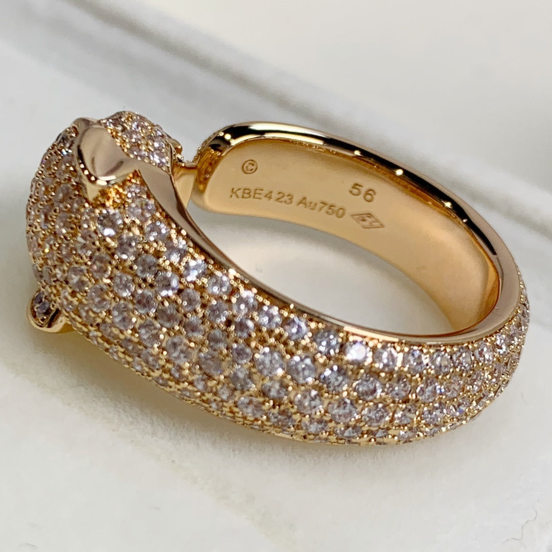 [Royal Jewelry]PANTHERE PINK GOLD DIAMOND RING