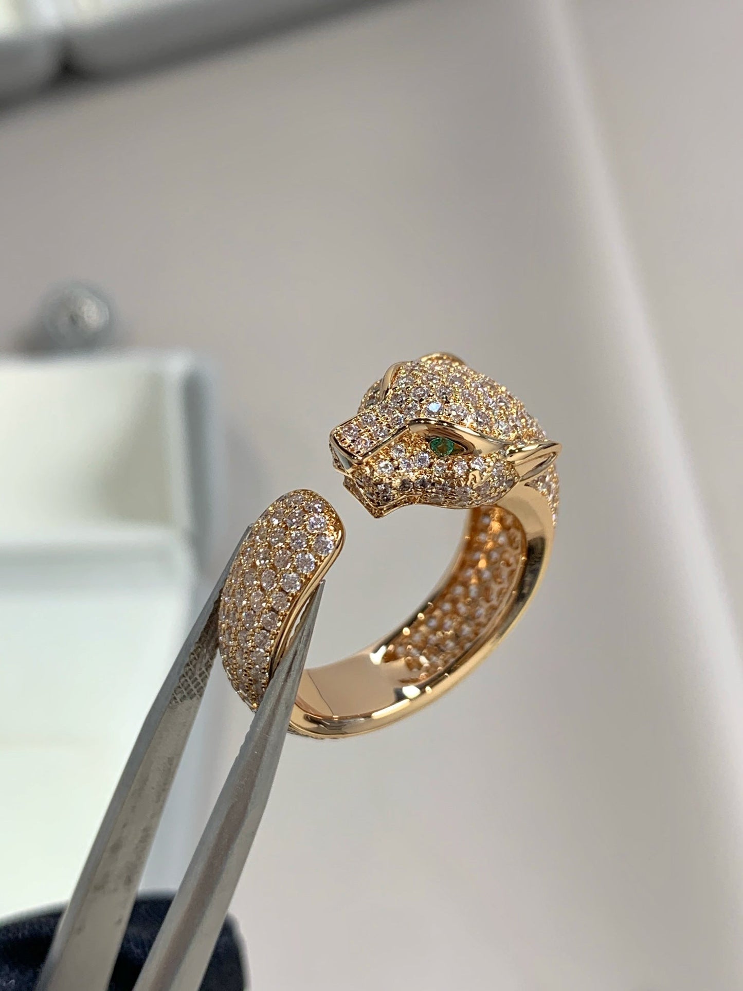 [Royal Jewelry]PANTHERE PINK GOLD DIAMOND RING