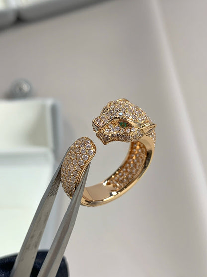 [Royal Jewelry]PANTHERE PINK GOLD DIAMOND RING