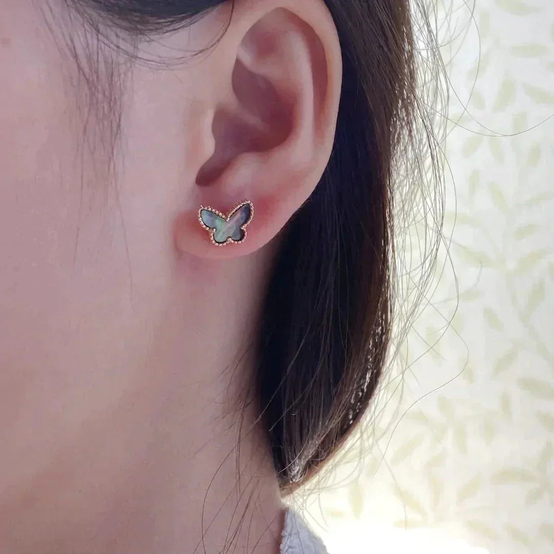 [Royal Jewelry]BUTTERFLY DARK MOP  EARRINGS