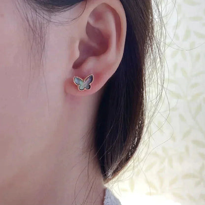 [Royal Jewelry]BUTTERFLY DARK MOP  EARRINGS