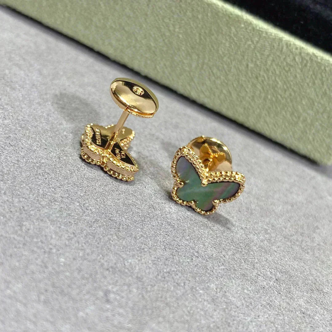 [Royal Jewelry]BUTTERFLY DARK MOP  EARRINGS