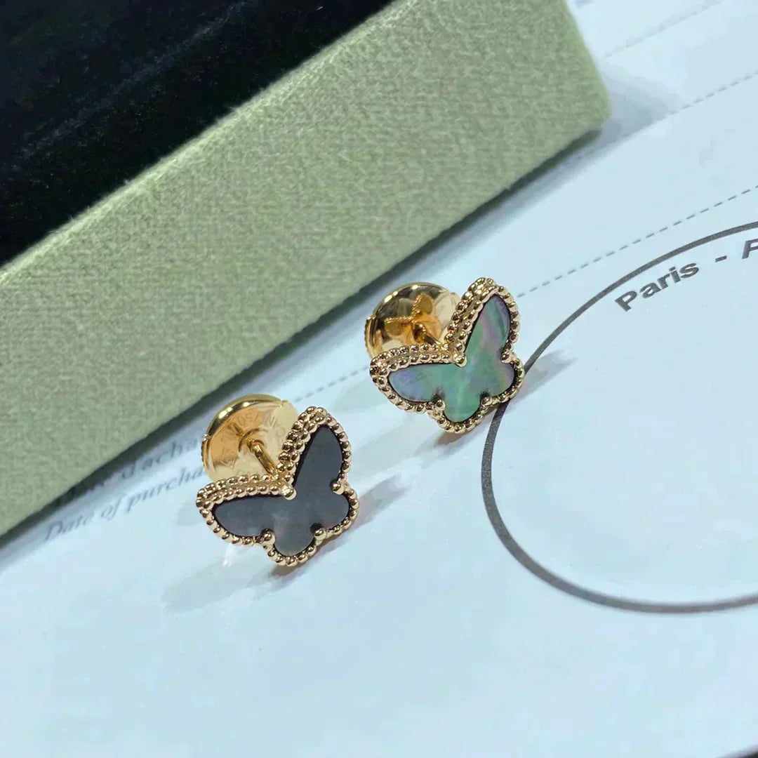 [Royal Jewelry]BUTTERFLY DARK MOP  EARRINGS