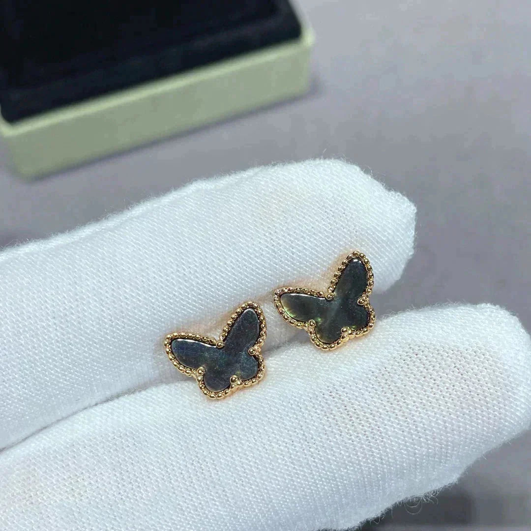 [Royal Jewelry]BUTTERFLY DARK MOP  EARRINGS