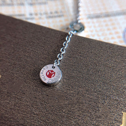 [Royal Jewelry]ZERO 1 BLACK CERAMIC SILVER NECKLACE