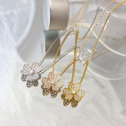 [Royal Jewelry]FLOWER DIAMOND NECKLACE