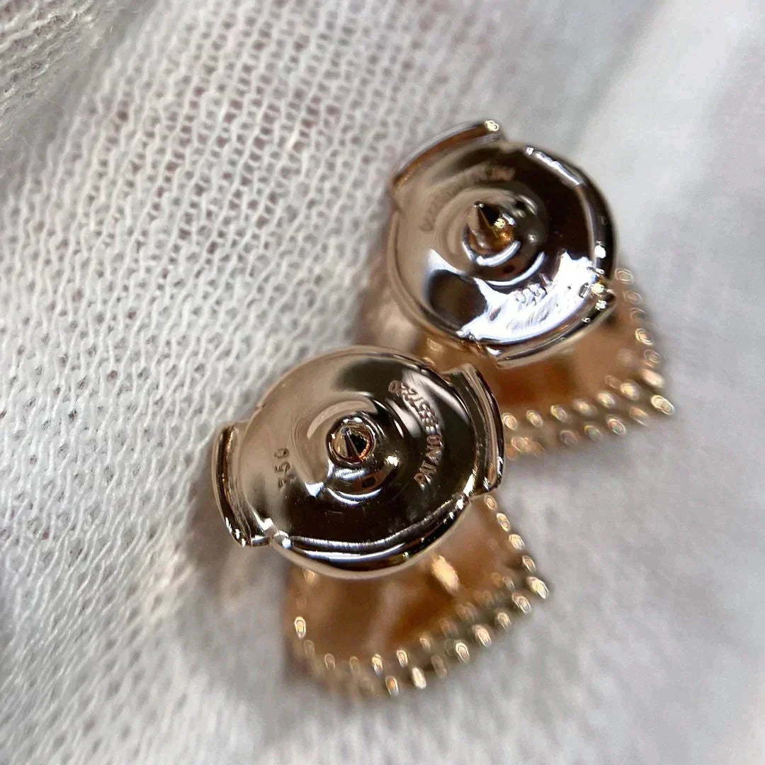 [Royal Jewelry]HEART CARNELIAN STUD EARRINGS