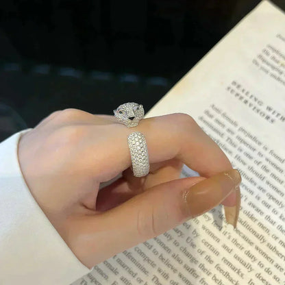 [Royal Jewelry]PANTHERE 5.5MM ALL DIAMOND RING