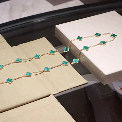 [Royal Jewelry]CLOVER 20 MOTIFS MALACHITE GOLD