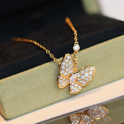 [Royal Jewelry]BUTTERFLY DIAMOND NECKLACE