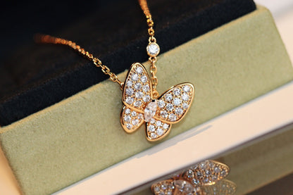 [Royal Jewelry]BUTTERFLY DIAMOND NECKLACE