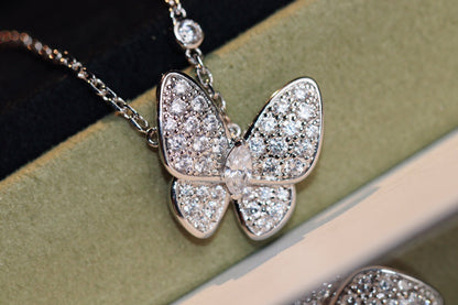 [Royal Jewelry]BUTTERFLY DIAMOND NECKLACE