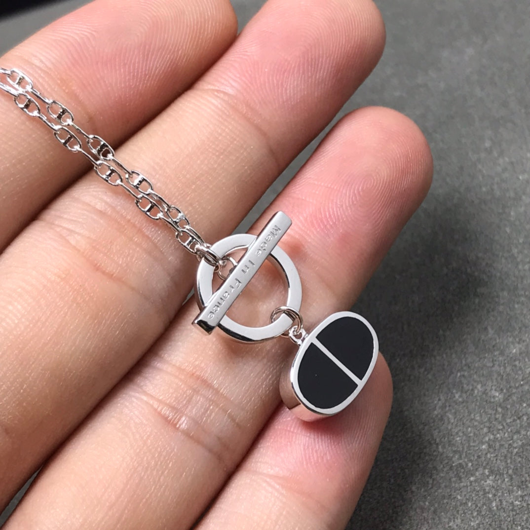 [Royal Jewelry]CHAINE VERSO BLACK CERAMIC  NECKLACE