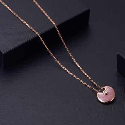 [Royal Jewelry]AMULETTE ROSE GOLD PINK MOP NECKLACE