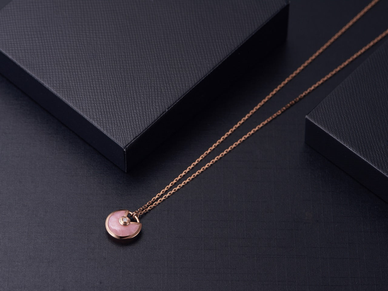 [Royal Jewelry]AMULETTE ROSE GOLD PINK MOP NECKLACE