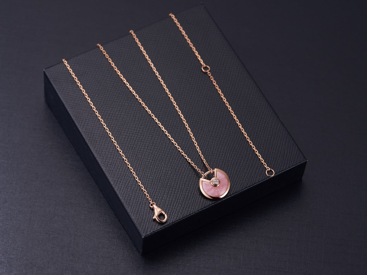 [Royal Jewelry]AMULETTE ROSE GOLD PINK MOP NECKLACE
