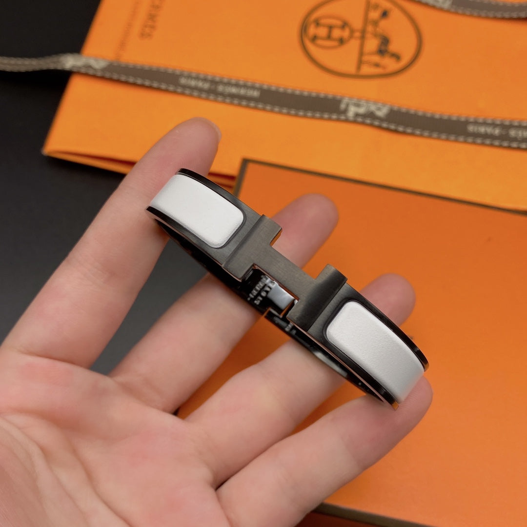 [Royal Jewelry]H BRACELET 12MM BLACK WHITE CERAMIC