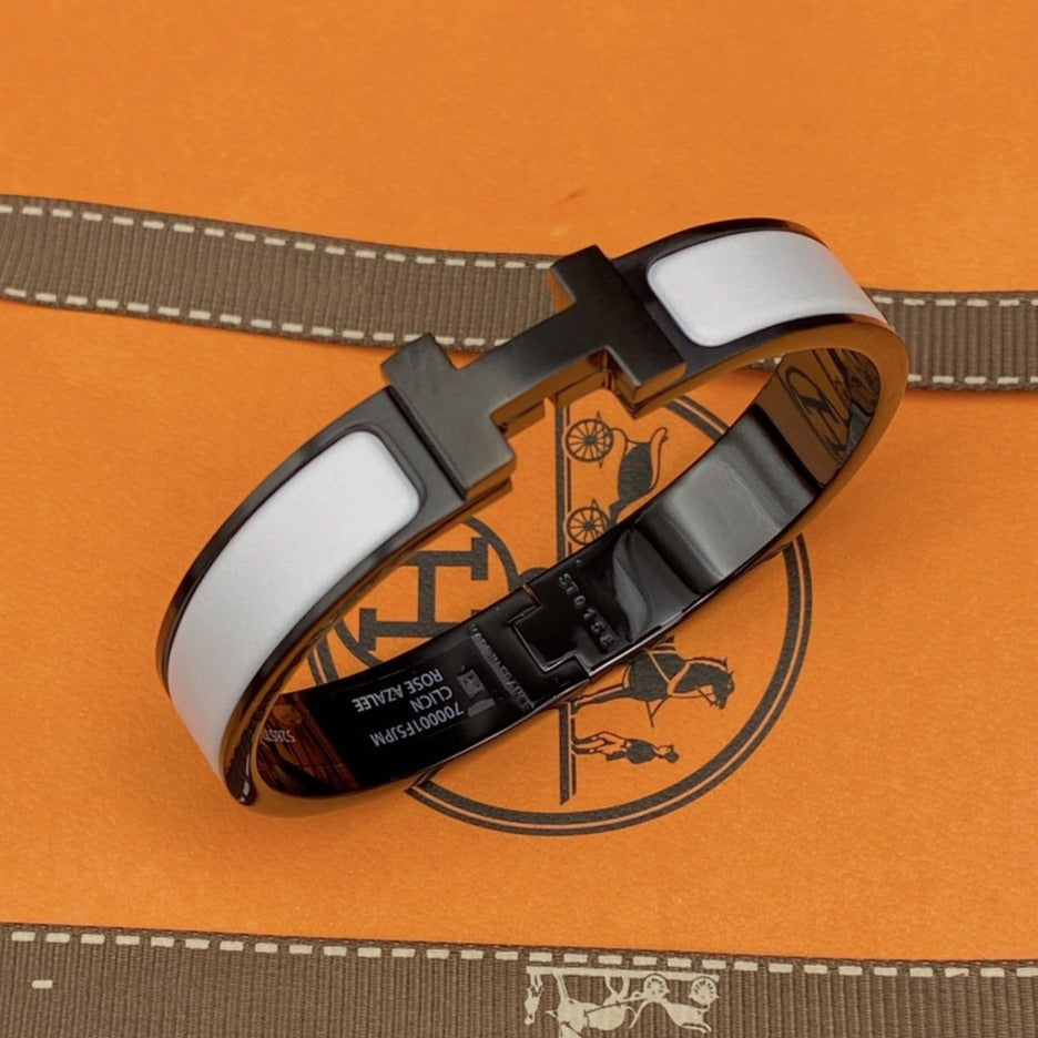 [Royal Jewelry]H BRACELET 12MM BLACK WHITE CERAMIC
