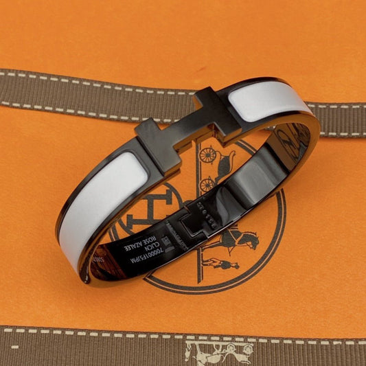 [Royal Jewelry]H BRACELET 12MM BLACK WHITE CERAMIC