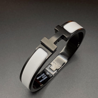 [Royal Jewelry]H BRACELET 12MM BLACK WHITE CERAMIC