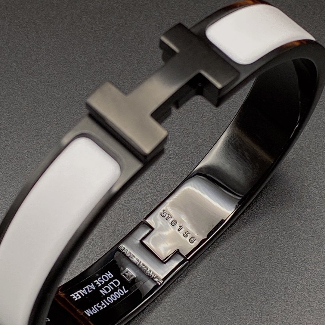 [Royal Jewelry]H BRACELET 12MM BLACK WHITE CERAMIC