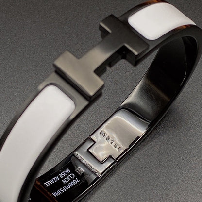 [Royal Jewelry]H BRACELET 12MM BLACK WHITE CERAMIC