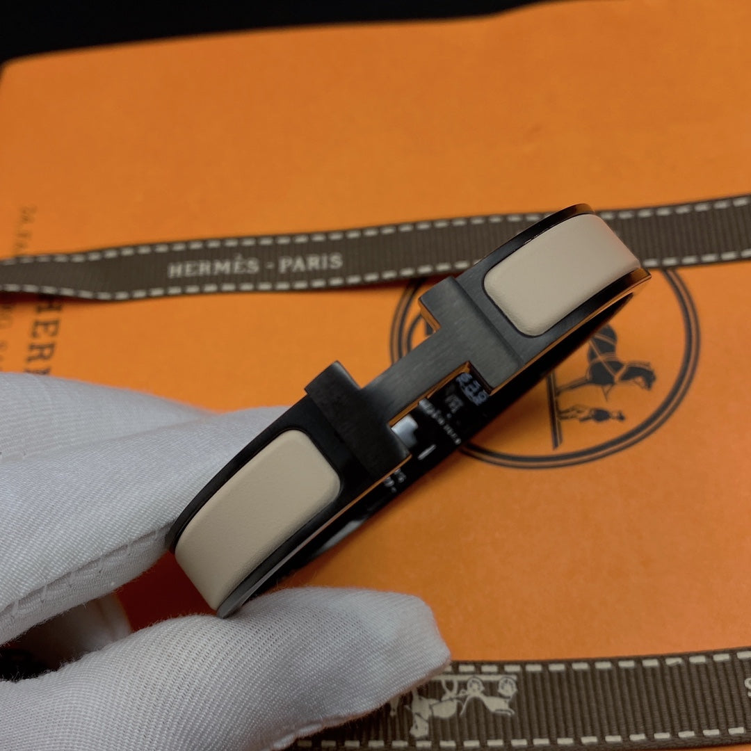 [Royal Jewelry]H BRACELET 12MM BLACK BEIGE CERAMIC