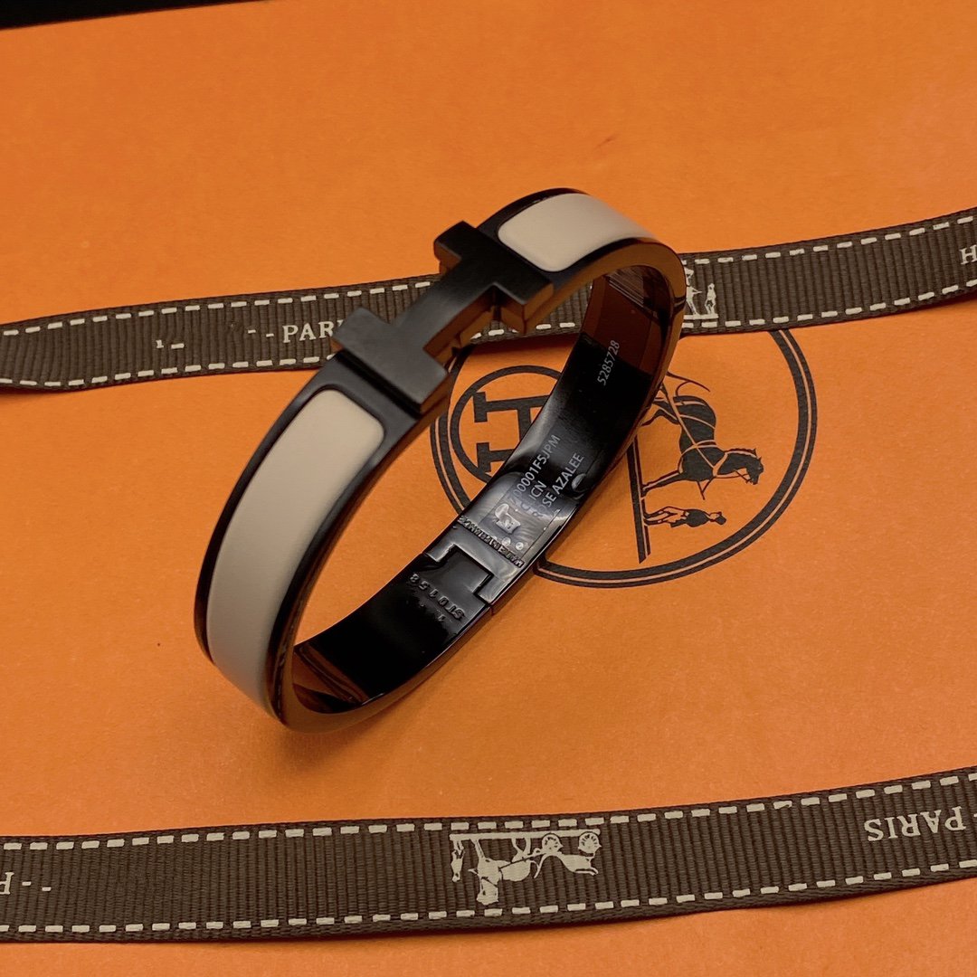 [Royal Jewelry]H BRACELET 12MM BLACK BEIGE CERAMIC