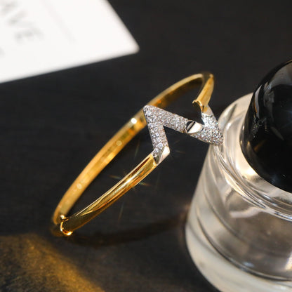 [Royal Jewelry]VOLTE UPSITE DOWN GOLD DIAMOND BRACELET