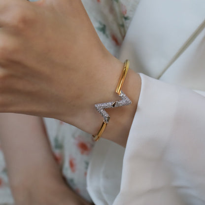 [Royal Jewelry]VOLTE UPSITE DOWN GOLD DIAMOND BRACELET