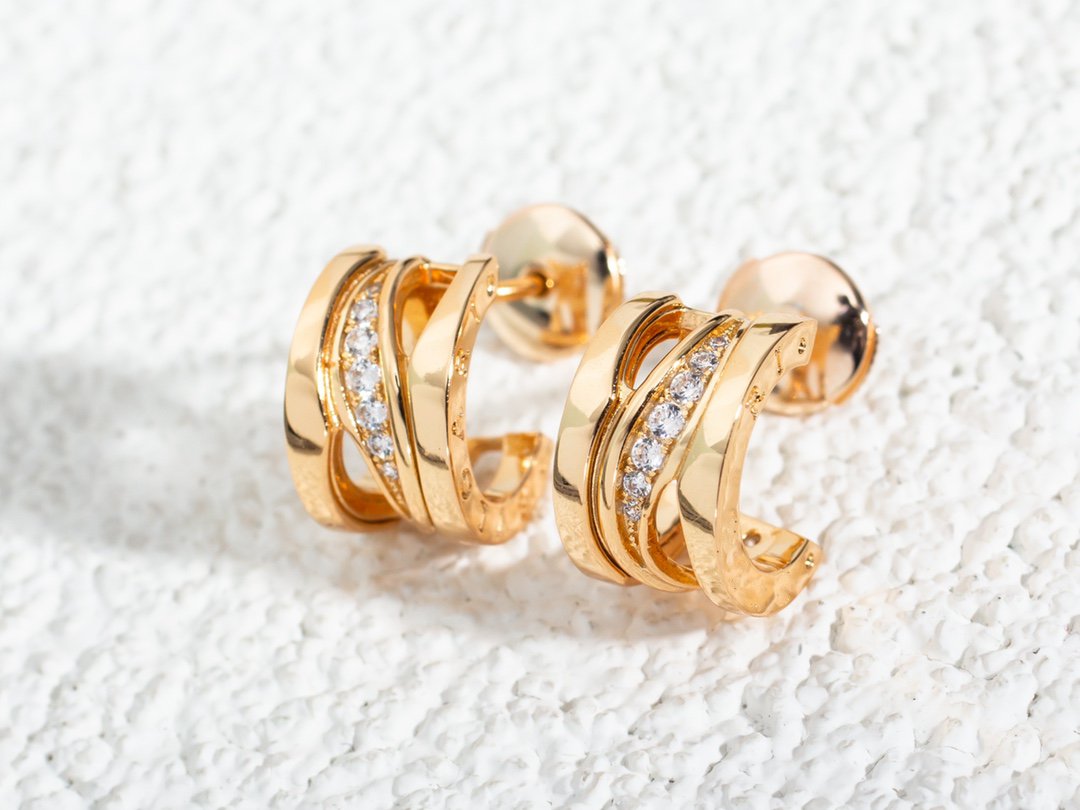 [Royal Jewelry]ZERO 1 PINK GOLD DIAMONDS EARRINGS
