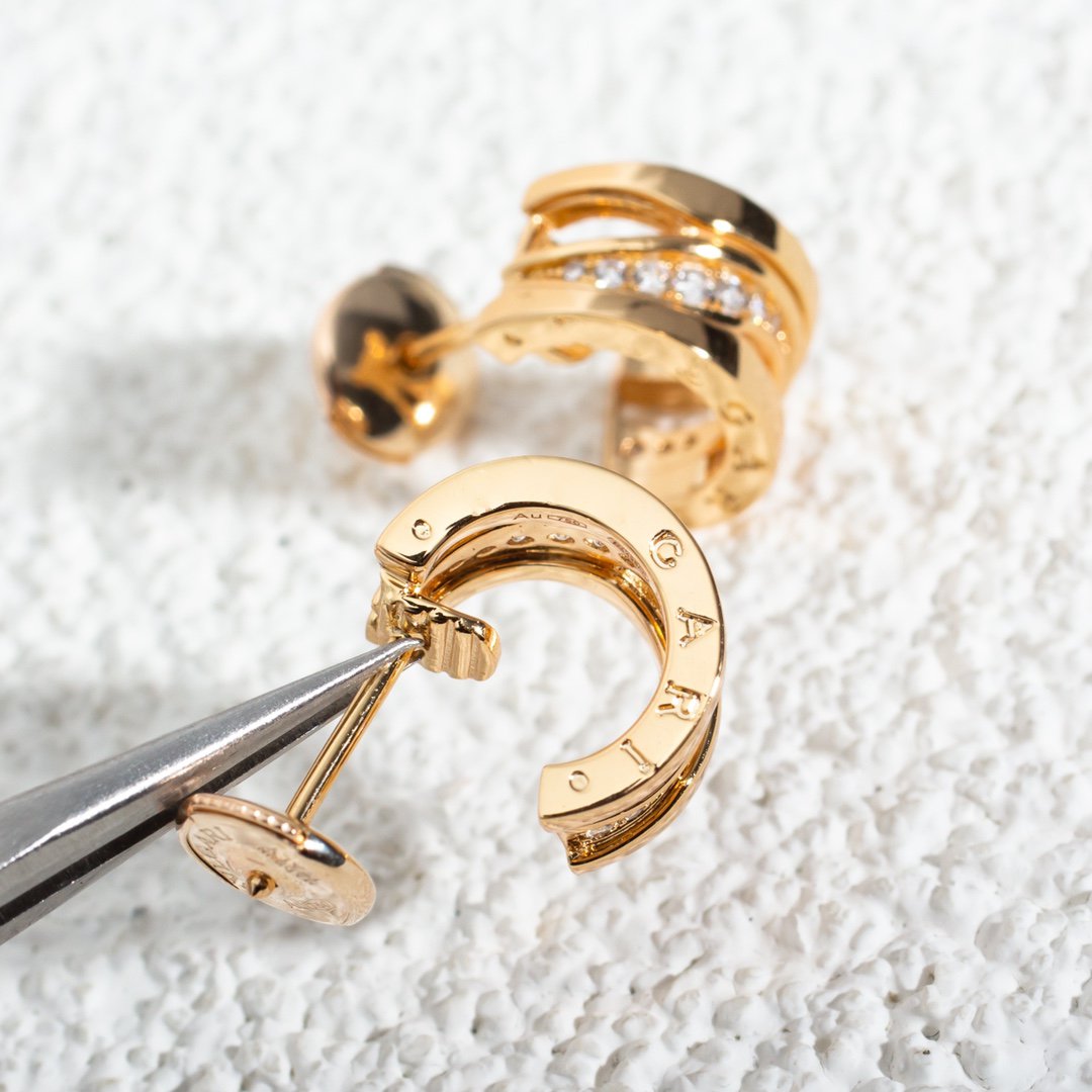 [Royal Jewelry]ZERO 1 PINK GOLD DIAMONDS EARRINGS
