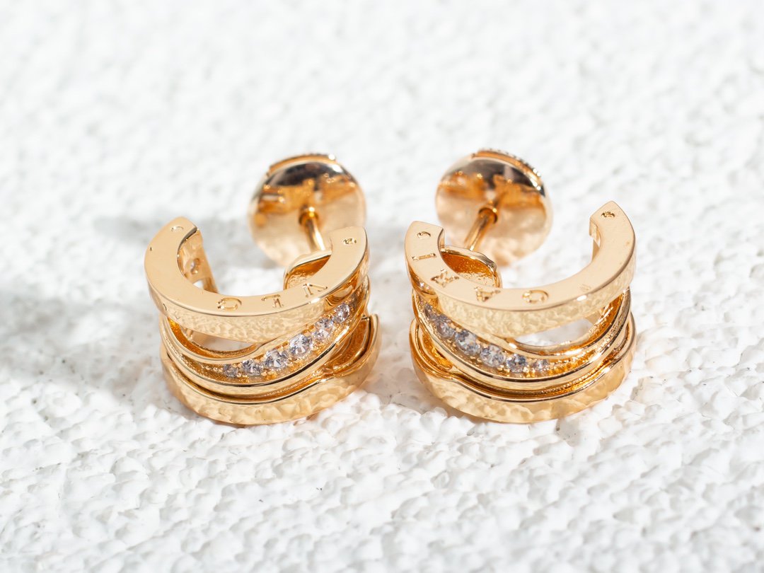 [Royal Jewelry]ZERO 1 PINK GOLD DIAMONDS EARRINGS