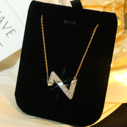 [Royal Jewelry]VOLT SILVER DIAMOND PEDANT NECKLACE