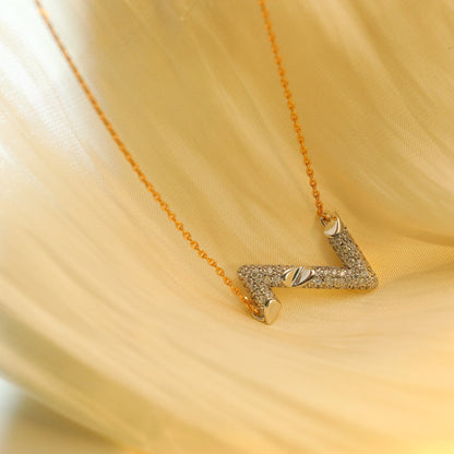 [Royal Jewelry]VOLT SILVER DIAMOND PEDANT NECKLACE