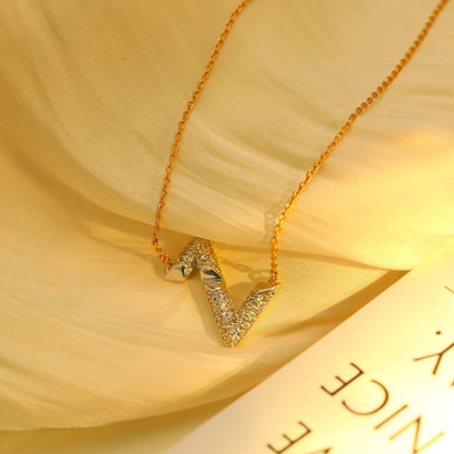 [Royal Jewelry]VOLT SILVER DIAMOND PEDANT NECKLACE