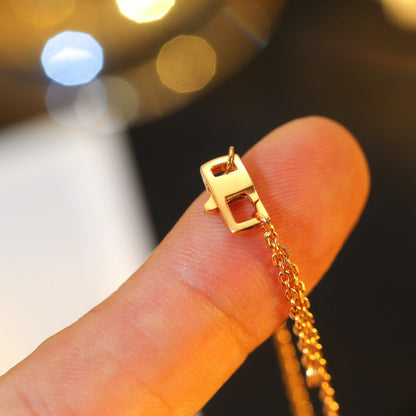 [Royal Jewelry]STAR AND SUN DIAMOND PINK GOLD NECKLACE