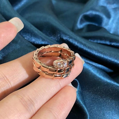 [Royal Jewelry]SERPENTS DOUBLE ROW DIAMOND RING