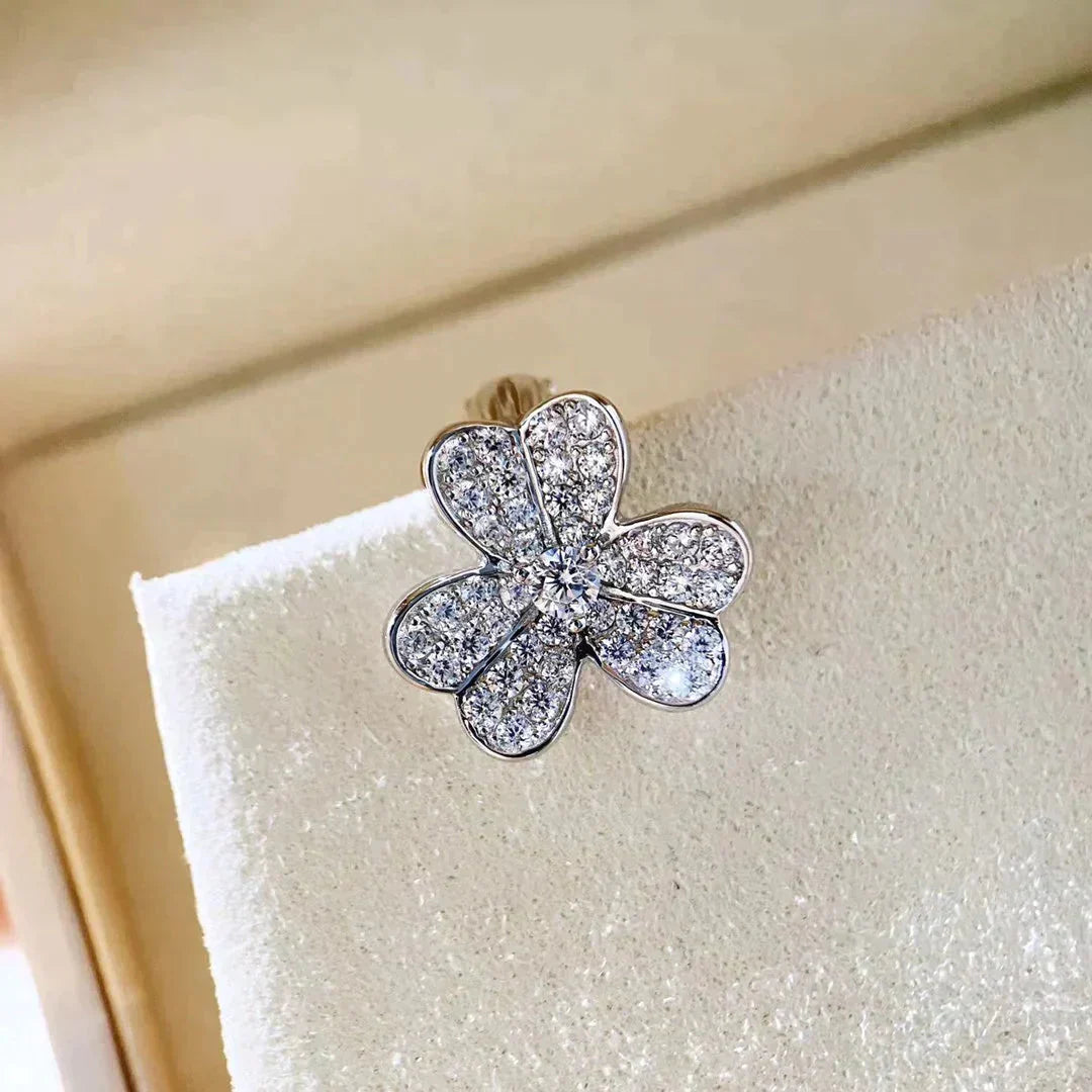 [Royal Jewelry]CLOVER COMOS DIAMOND EARRINGS SILVER