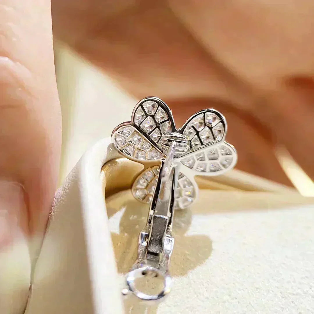 [Royal Jewelry]CLOVER COMOS DIAMOND EARRINGS SILVER