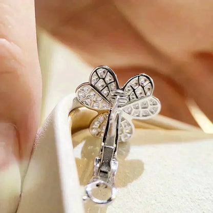 [Royal Jewelry]CLOVER COMOS DIAMOND EARRINGS SILVER