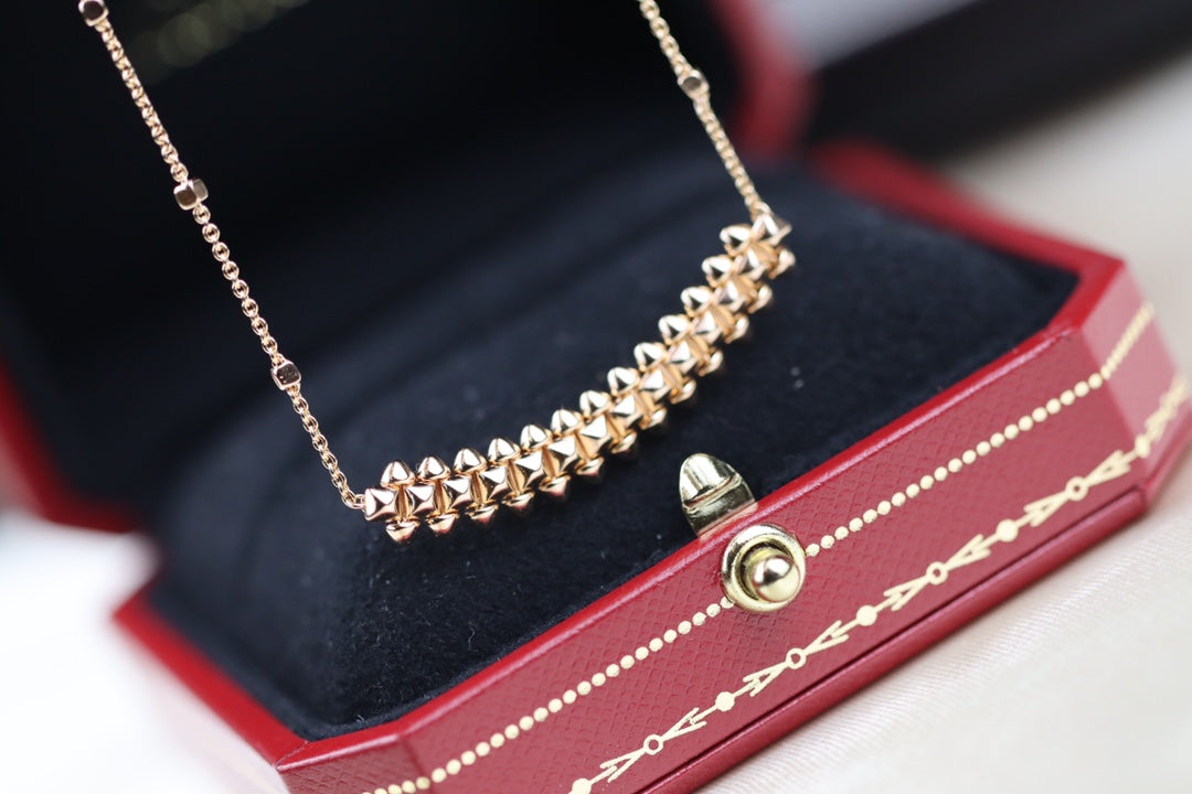 [Royal Jewelry]CLASH PINK GOLD NECKLACE