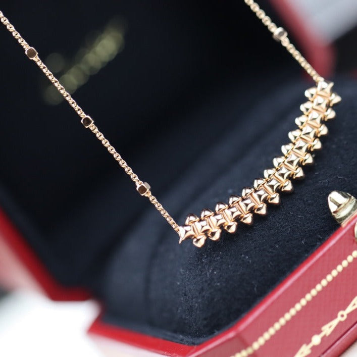 [Royal Jewelry]CLASH PINK GOLD NECKLACE