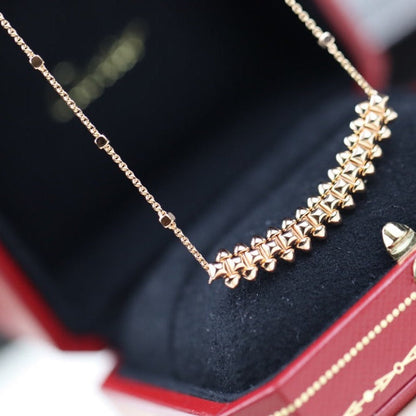 [Royal Jewelry]CLASH PINK GOLD NECKLACE