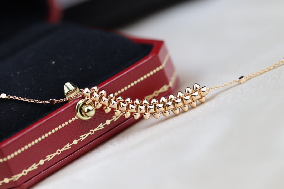 [Royal Jewelry]CLASH PINK GOLD NECKLACE